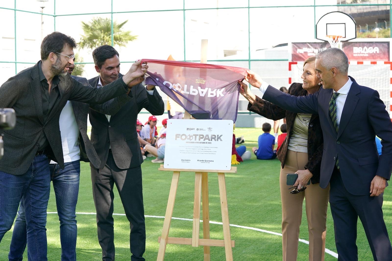 Presidente da AFBraga na inauguração de FootPark em Braga